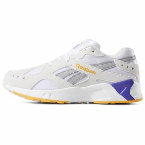 Reebok Aztrek Turnschuhe Herren - Weiß/Grau/Gold/Lila - DE 324-MDB